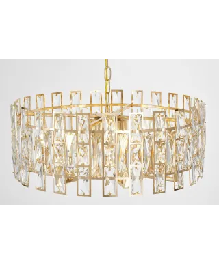 NOWOCZESNY ŻYRANDOL KRYSZTAŁOWY ZŁOTY FIORINA D60