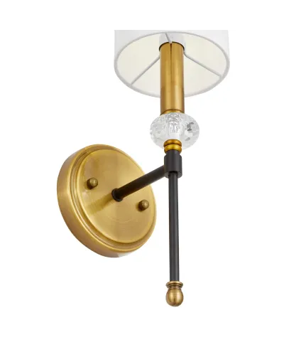 LAMPA ŚCIENNA KINKIET CZARNO-MOSIĘŻNA RODEZIO W1