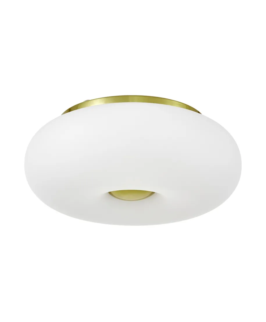 NOWOCZESNA LAMPA SUFITOWA PLAFON BIAŁO-ZŁOTY BIANTE D28