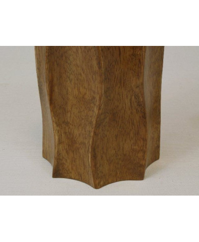 Świecznik - Brązowy - Drewniany - 10x15cm
