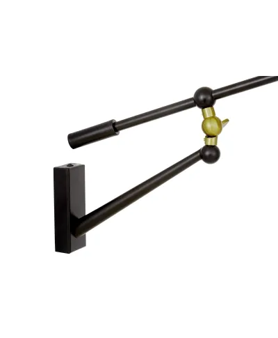 LAMPA ŚCIENNA KINKIET NOWOCZESNY CZARNY RUNA