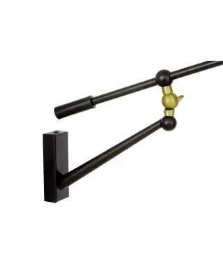 LAMPA ŚCIENNA KINKIET NOWOCZESNY CZARNY RUNA