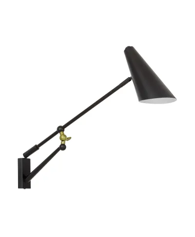 LAMPA ŚCIENNA KINKIET NOWOCZESNY CZARNY RUNA