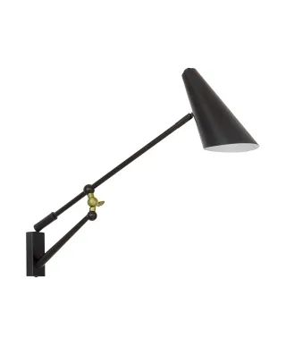 LAMPA ŚCIENNA KINKIET NOWOCZESNY CZARNY RUNA