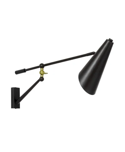 LAMPA ŚCIENNA KINKIET NOWOCZESNY CZARNY RUNA