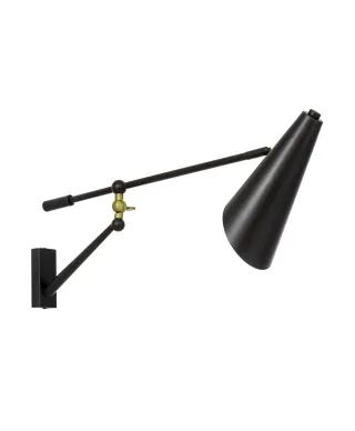 LAMPA ŚCIENNA KINKIET NOWOCZESNY CZARNY RUNA