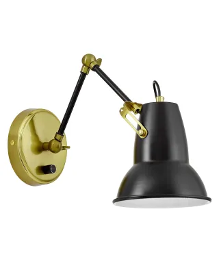 LAMPA ŚCIENNA KINKIET NOWOCZESNY CZARNY BONA W2