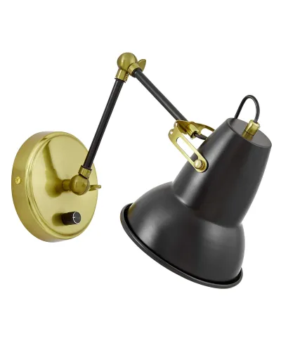 LAMPA ŚCIENNA KINKIET NOWOCZESNY CZARNY BONA W2