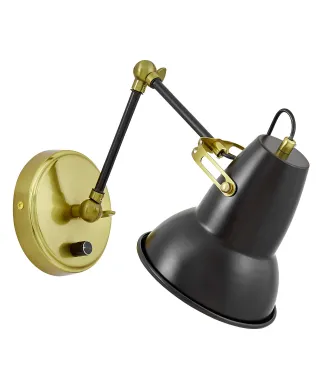 LAMPA ŚCIENNA KINKIET NOWOCZESNY CZARNY BONA W2