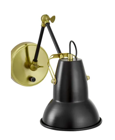 LAMPA ŚCIENNA KINKIET NOWOCZESNY CZARNY BONA W2