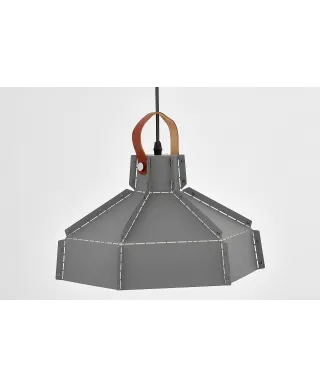 LAMPA SUFITOWA WISZĄCA LOFT SZARA DONA W1