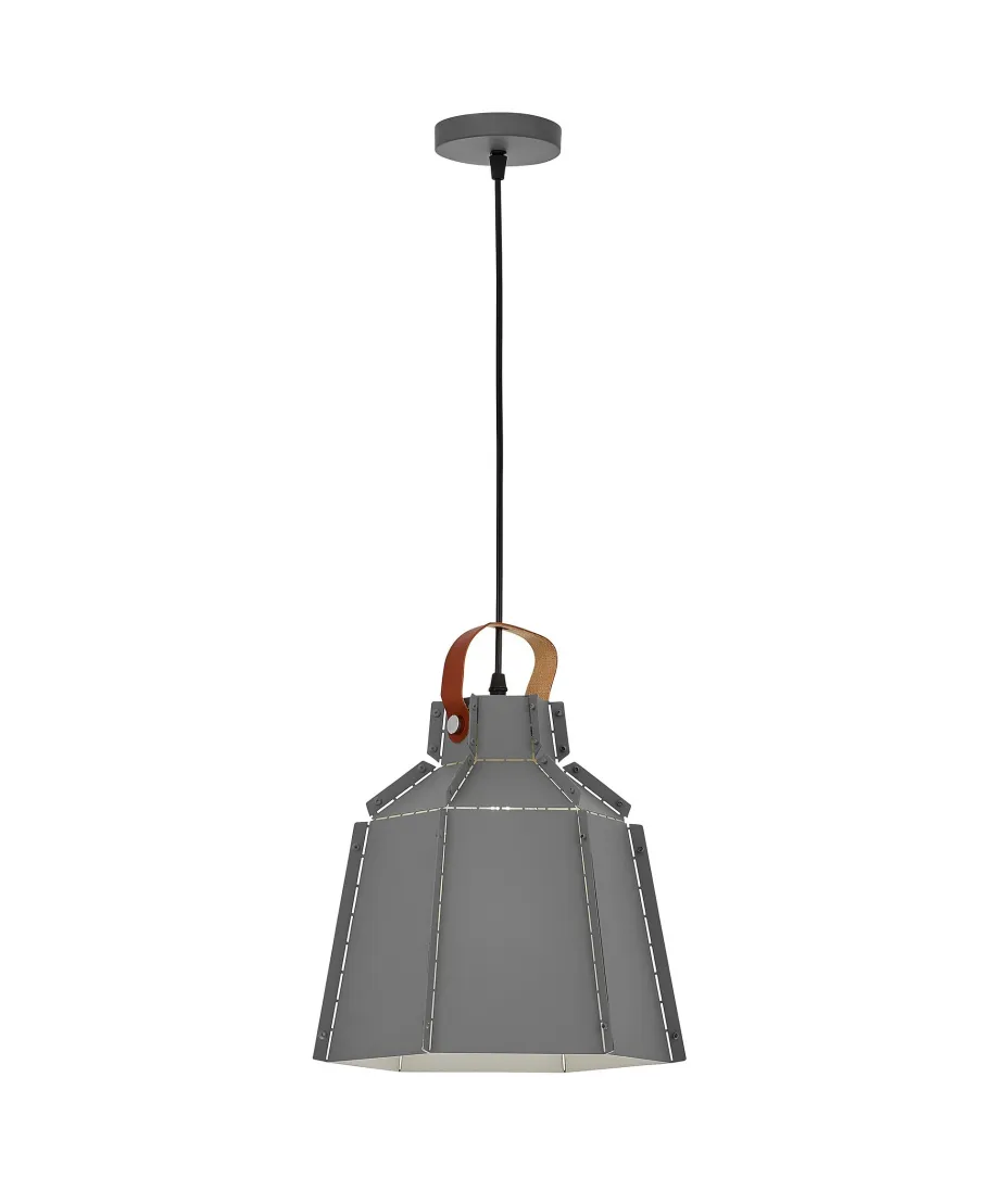 LAMPA SUFITOWA WISZĄCA LOFT SZARA MONA W1