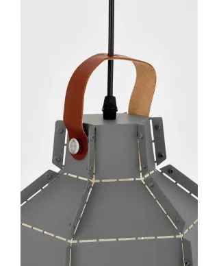 LAMPA SUFITOWA WISZĄCA LOFT SZARA MONA W1