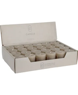 ŚWIECA RUSTYKALNA 4X5CM VOTIVE TAUPE