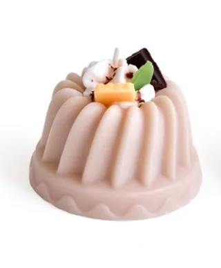 Świeca PYCHOTKA 6x4,5cm parafinowa       beżowa