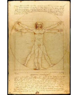 Leonardo da Vinci Człowiek witruwiański - plakat