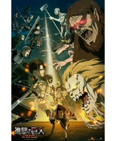 Attack On Titan Paradis vs Marley - plakat