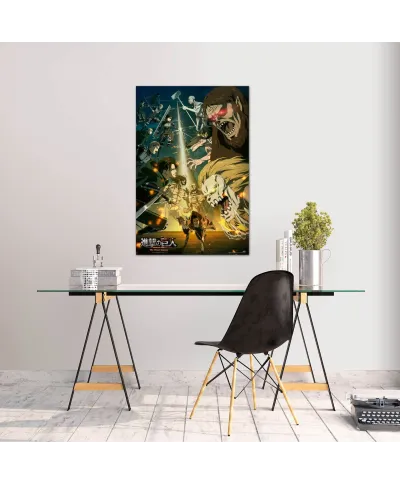 Attack On Titan Paradis vs Marley - plakat