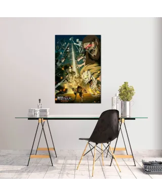 Attack On Titan Paradis vs Marley - plakat