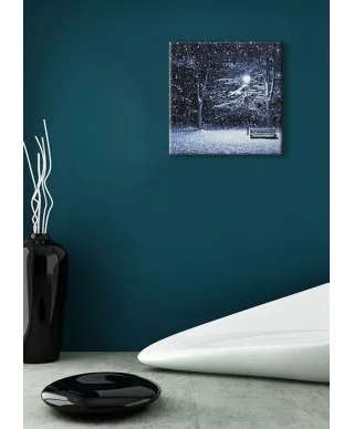 Obraz do sypialni - Zima - Night shot.. - 40x40cm