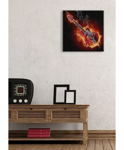 Ognista gitara - Obraz na płótnie