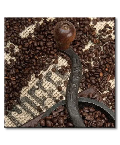 Coffee Beans and Grinder - Obraz na płótnie