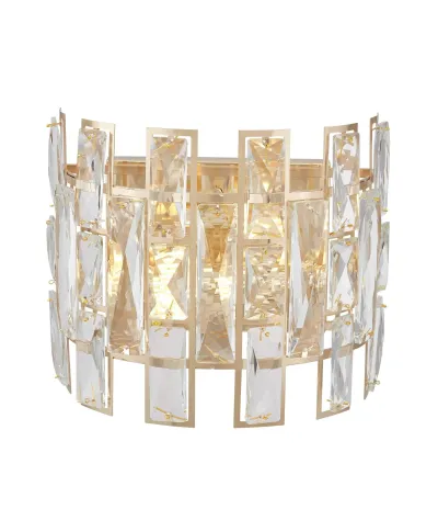 LAMPA ŚCIENNA KINKIET KRYSZTAŁOWY ZŁOTY FLORINA W2