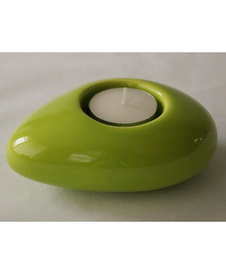 Świecznik - Limonka - Ceramiczny - 12cm