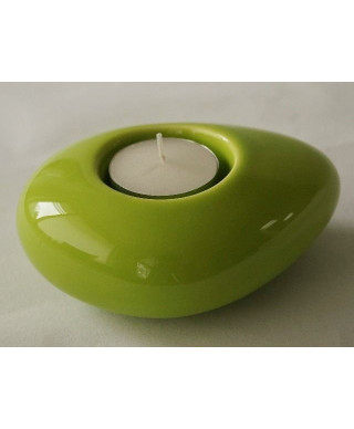 Świecznik - Limonka - Ceramiczny - 12cm