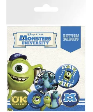 Uniwersytet Potworny - zestaw 6 przypinek