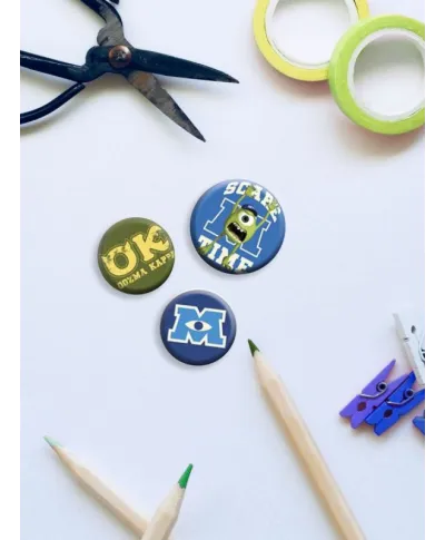 Uniwersytet Potworny - zestaw 6 przypinek