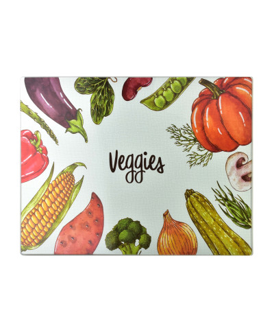 ARIA Deska do krojenia 40x30cm           szklana veggies