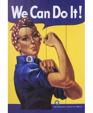 Obraz na drewnie - Rosie The Riveter