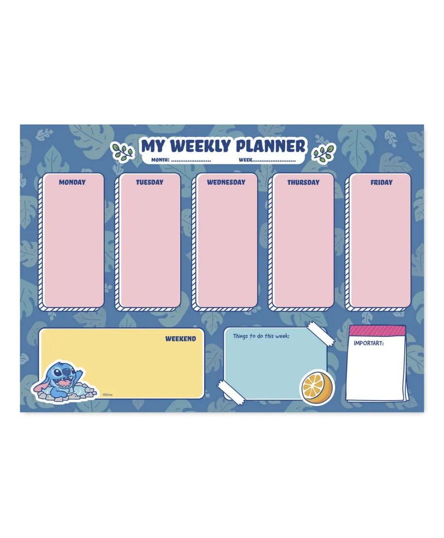 Disney Stitch - planer tygodniowy A4