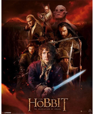 Hobbit: Pustkowie Smauga (Fire Montage) - plakat