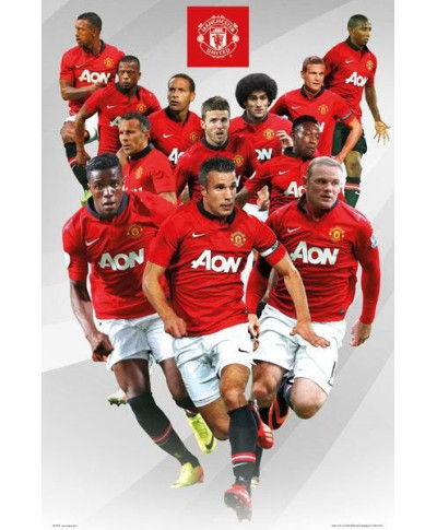 Manchester United zawodnicy 13/14 - plakat