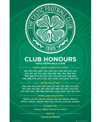 Celtic osiągnięcia - plakat