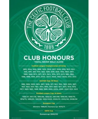Celtic osiągnięcia - plakat