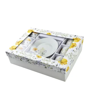 JOY Komplet 6 filiżanek ze spodkiem 250ml