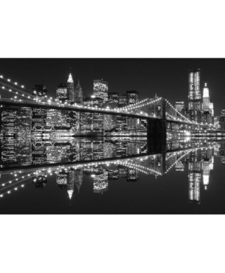Fototapeta na ścianę - New York (Brooklyn Bridge night BW)  366x254 cm
