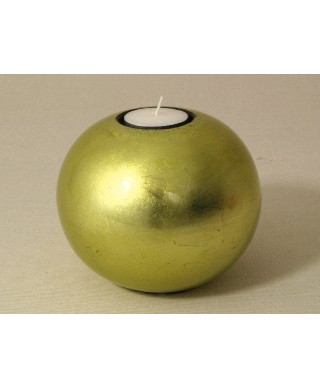 Świecznik - Kula - Limonka - Ceramika - 12x10cm