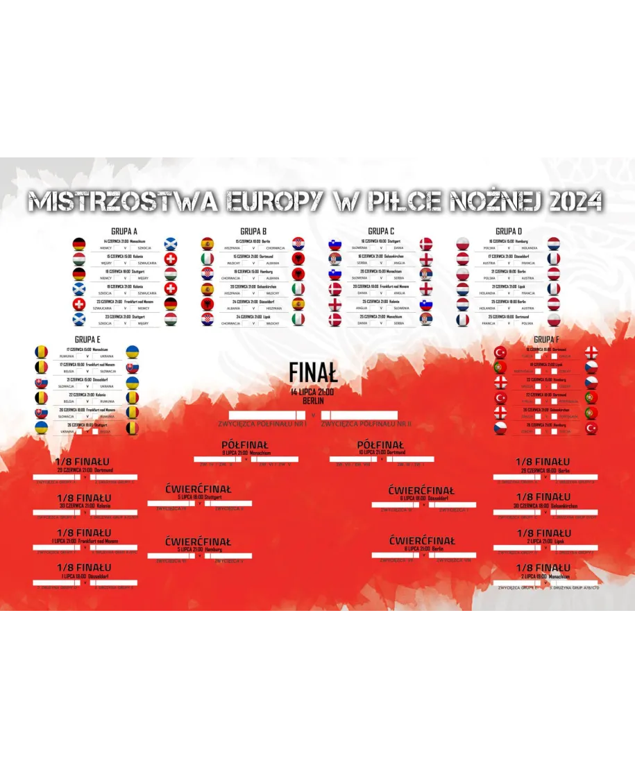 Tabela Euro 2024 - plakat
