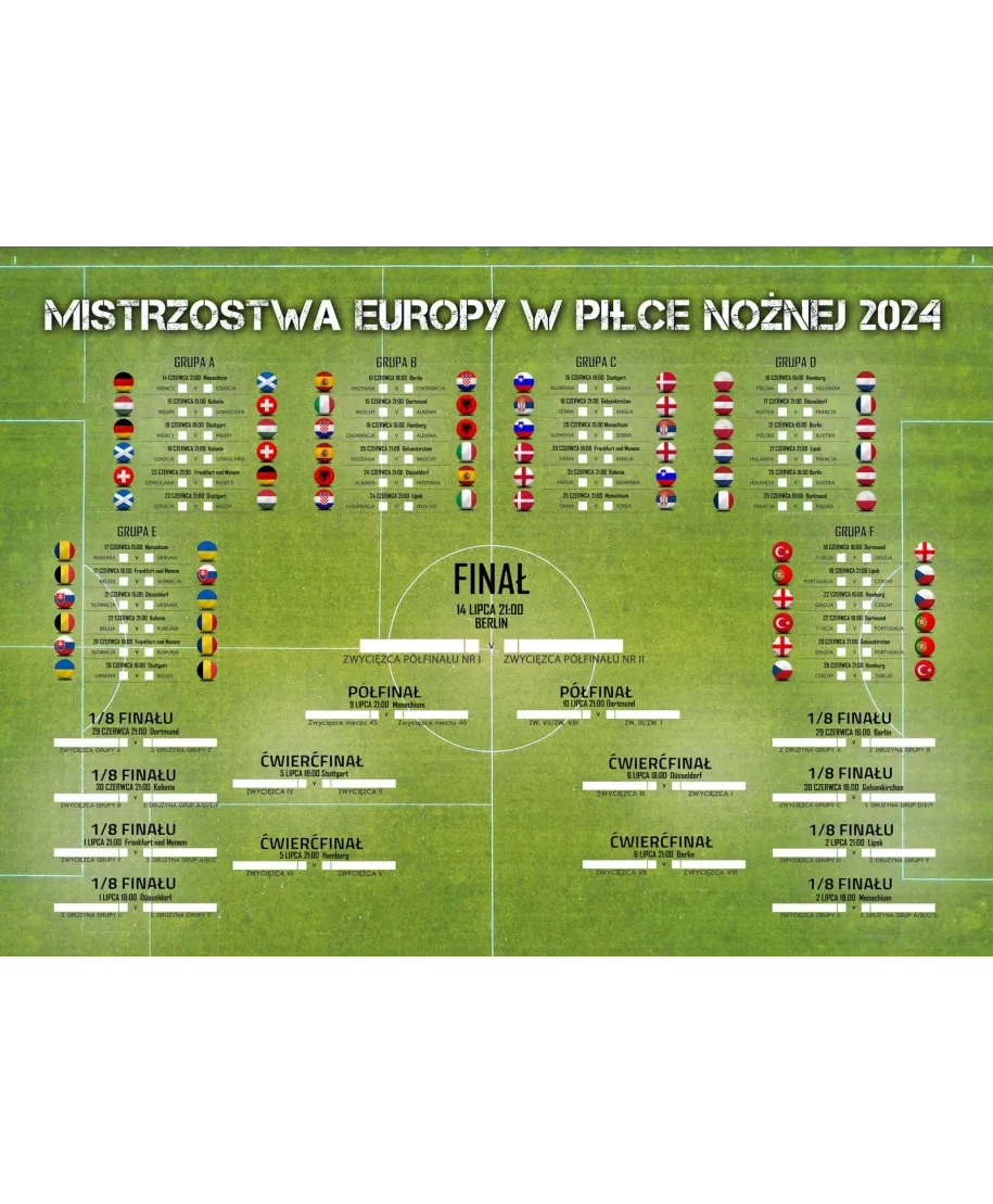 Euro 2024 Terminarz Rozgrywek - plakat
