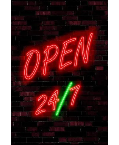 Open 24/7 - plakat