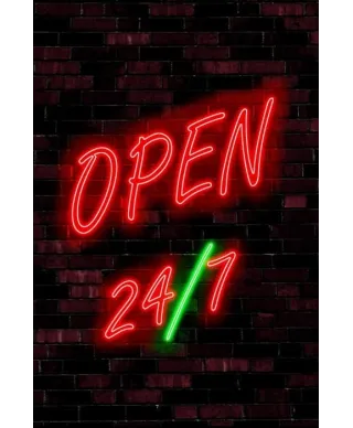 Open 24/7 - plakat