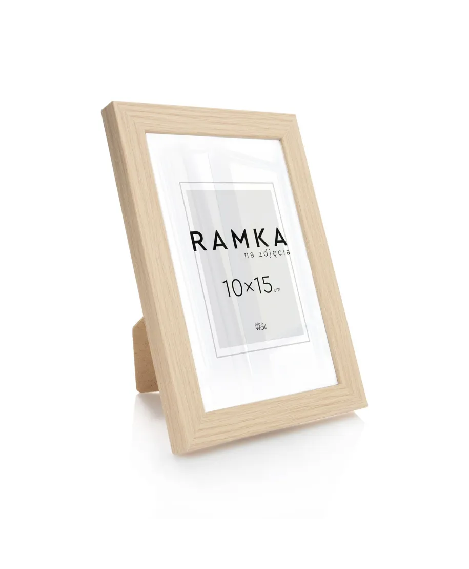 Ramka na zdjęcia 10x15 cm z podpórką Buk