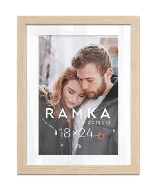 Ramka na zdjęcia 18x24 cm z podpórką Buk