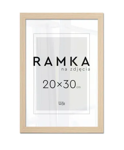 Ramka na zdjęcia 20x30 cm z podpórką Buk