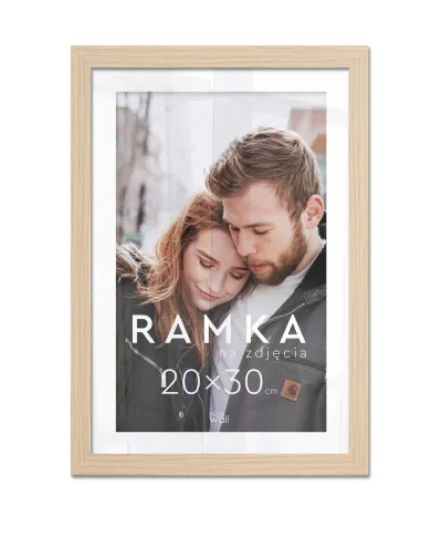 Ramka na zdjęcia 20x30 cm z podpórką Buk