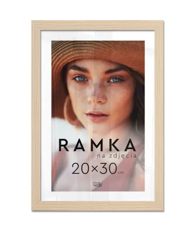 Ramka na zdjęcia 20x30 cm z podpórką Buk